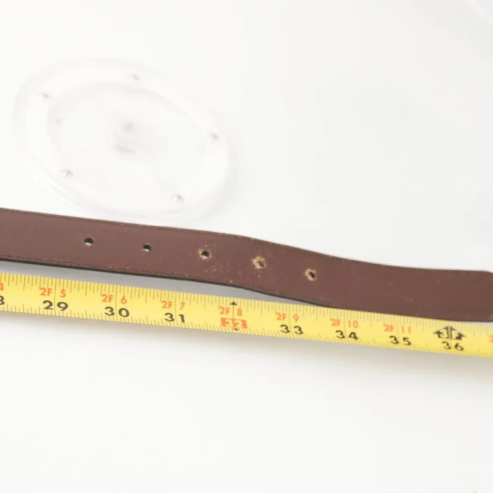 LRL Ralph Lauren Mens Belt Size 32 Brown Leather Adjustable Classic Business - Picture 12 of 12
